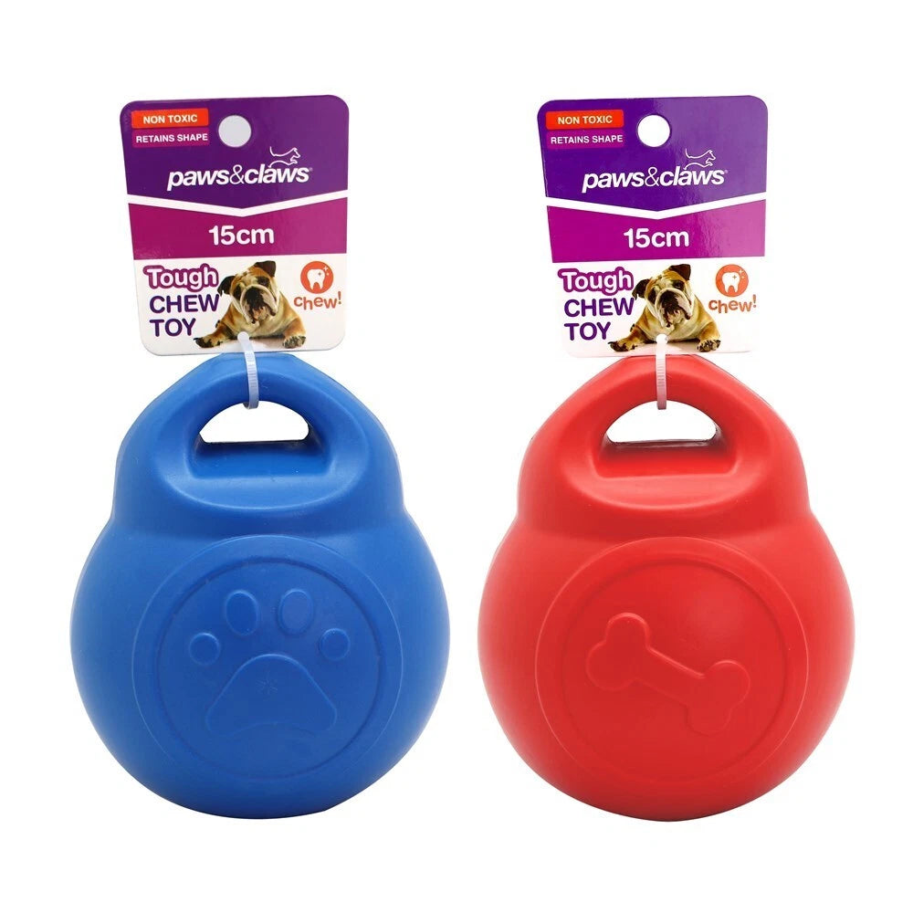 2x Pet Dog Chew Toy Durable Throwing Toy Long Lasting Puppy Chewing Ball 15cm Non-Toxic Outdoor