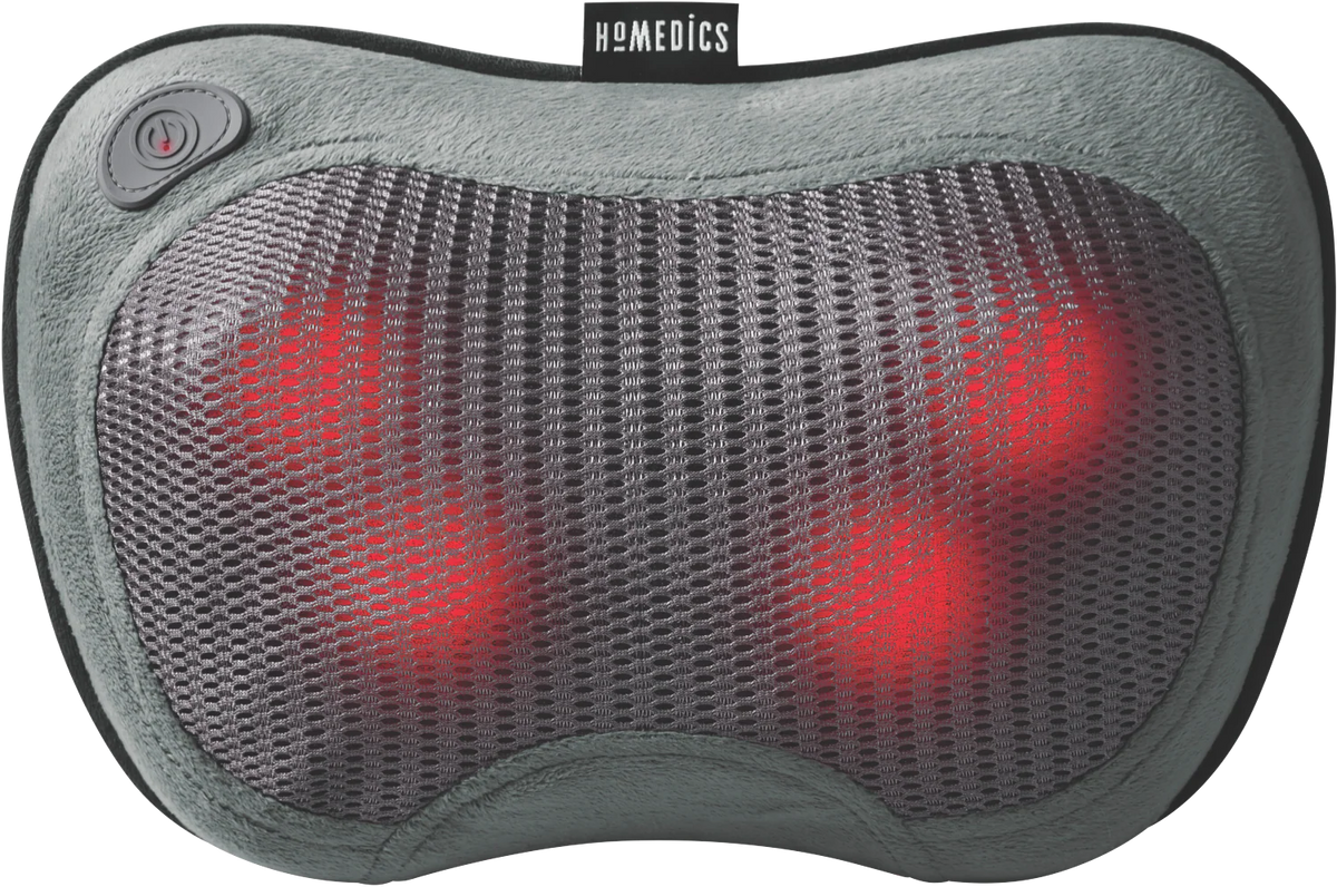 Homedics Portable Soothing Cordless Shiatsu Massager Deep-Kneading Sore Muscles Heating Function Vibration Massage