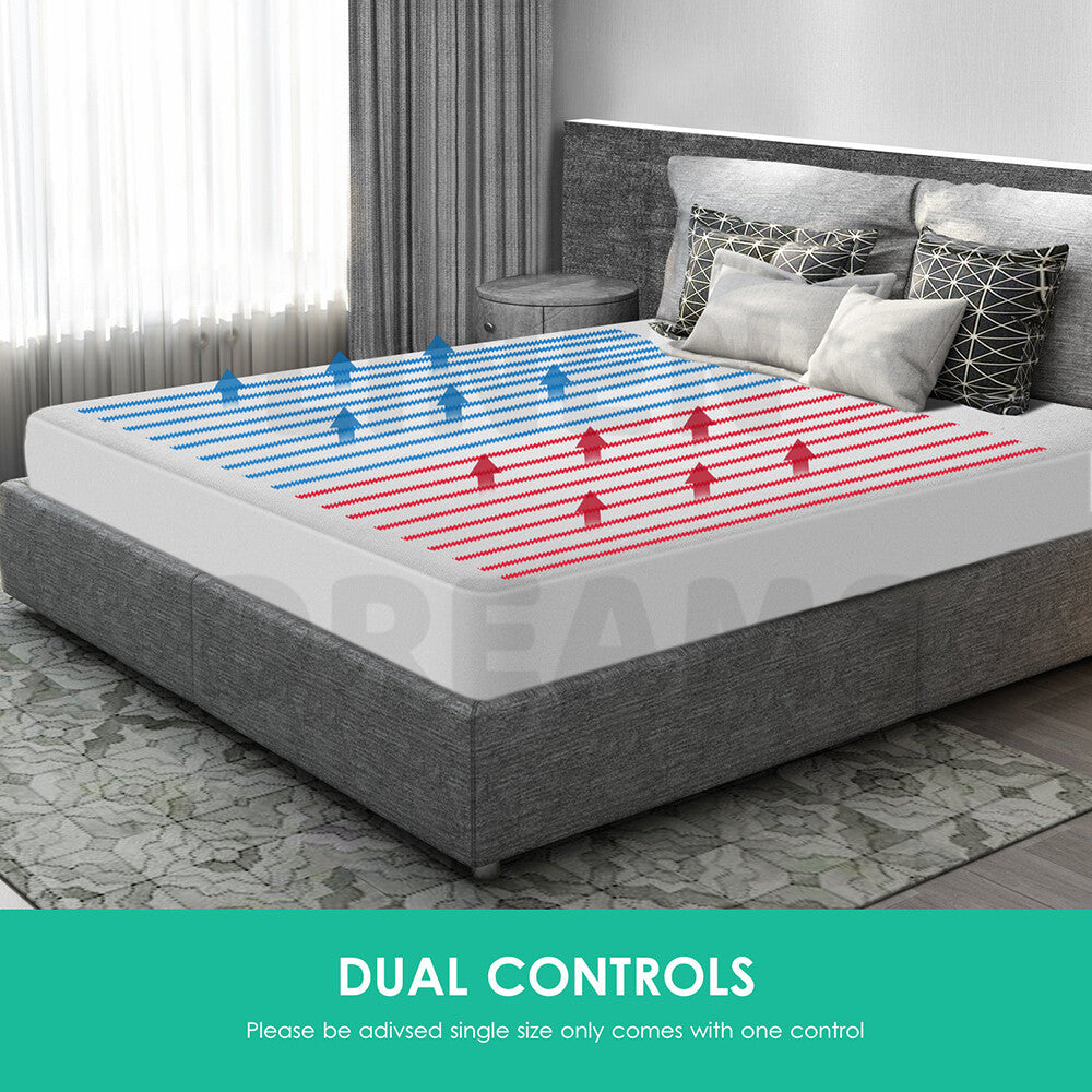 Queen Electric Blanket Fully Fitted Bedding Winter Bedroom Heating Mattress Protector Underlay