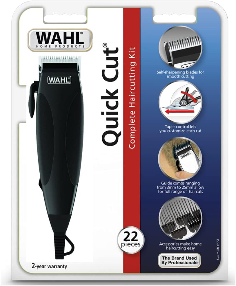 Wahl Haircutting Set Electric Hair Clipper Home Barber Men Boy Haircut Trimmer Head Shaver