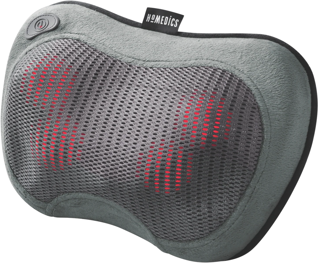 Homedics Portable Soothing Cordless Shiatsu Massager Deep-Kneading Sore Muscles Heating Function Vibration Massage