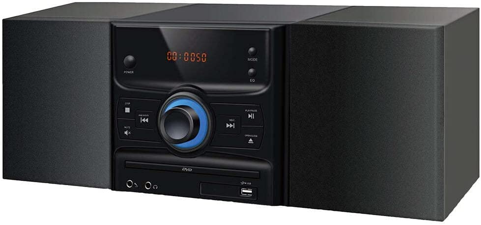 Bluetooth Music Hi-Fi System | 30 RMS CD Player FM Radio DVD | Stereo Music System