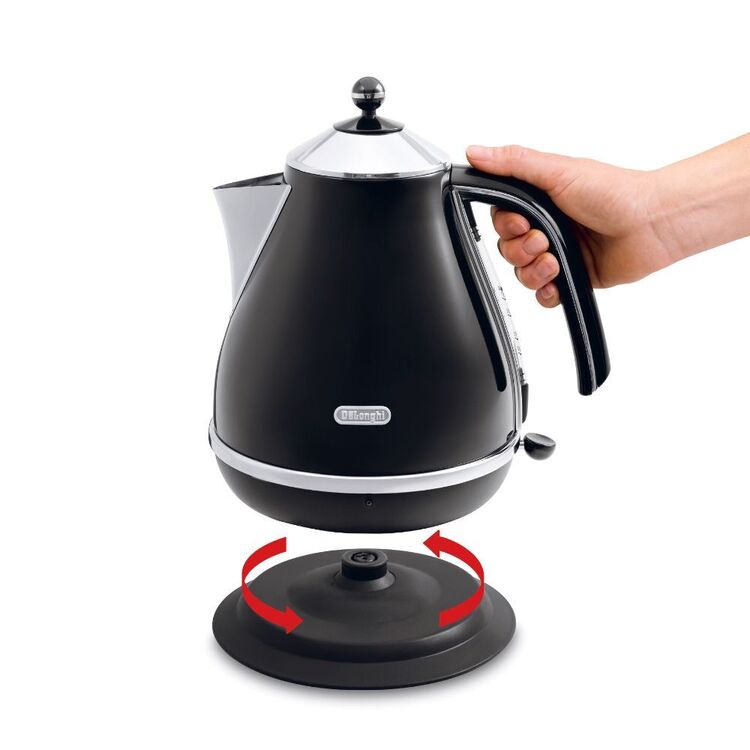 De'Longhi Stainless Steel 1.7L Kettle | Cordless Kitchen Appliance Hot Water Jug Tea Coffee