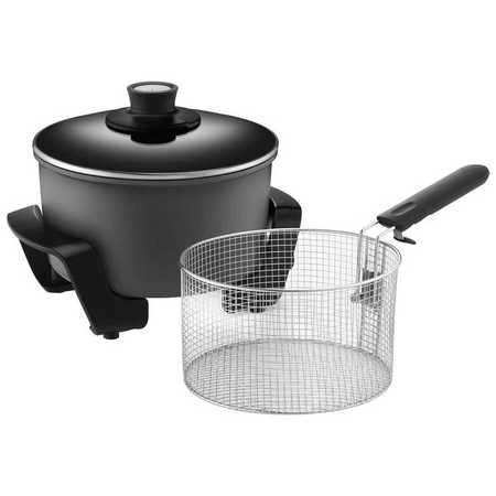 Sunbeam Deep Fryer | Electric Multi-Cooker | Kitchen Boil Roast Braise Stir-Fry Cooker Frypan | Stainless Basket
