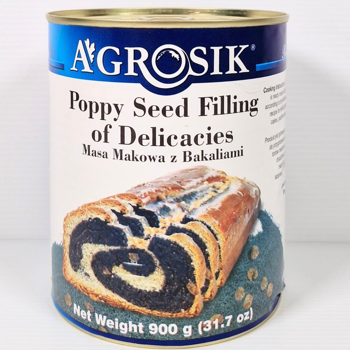 Poppy Seed Cake Pastry Baked Goods Filling 900g Next Day Postage Made In Poland By A-Grosik
