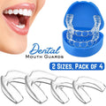 4 Piece Teeth Grinding Protector Mouth Guard Night Bruxism Clenching Sleeping Dental Moldable BPA-Free