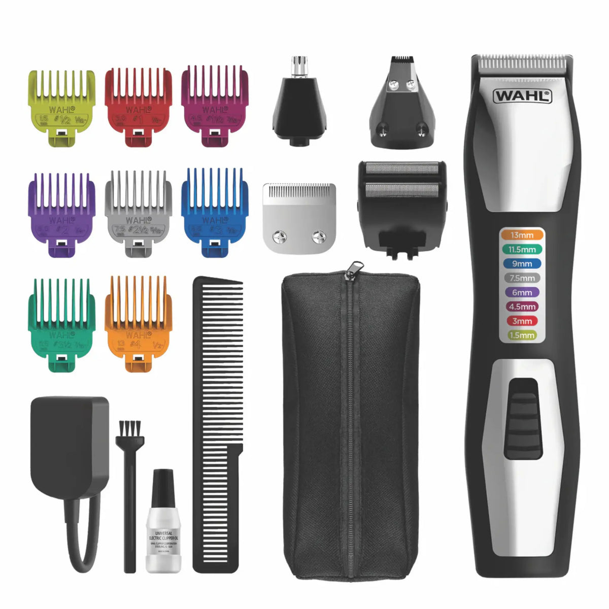 Wahl Cordless Beard Trimmer | Rechargeable Men's Colour-Coded Multigroomer | Men's Clipper Grommer Handheld