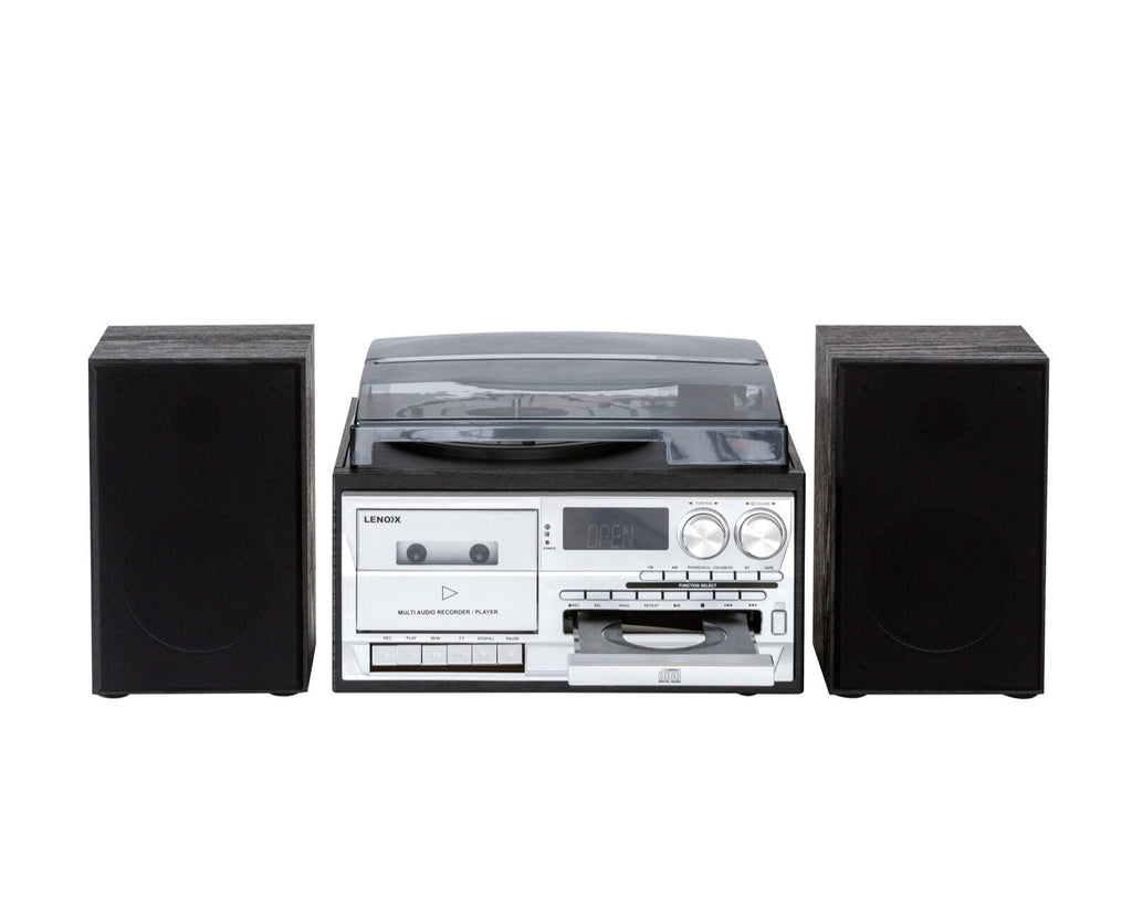 Bluetooth Home Stereo System Wireless Entertainment System CD Player Turntable Vinyl Record Player