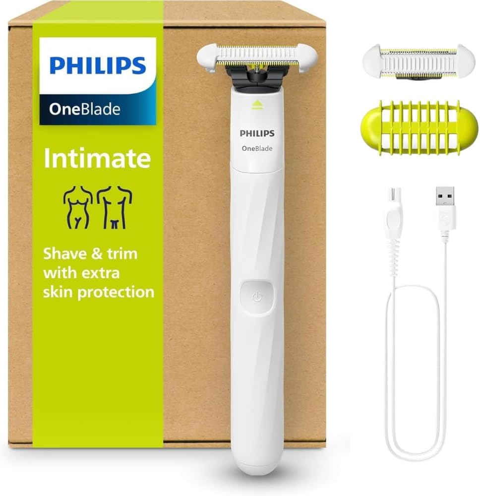 Philips Wet & Dry Intimate Shaver, Mens Womens Body Shaver Groomer Grooming Trimmer, Legs Chest Back Shaving