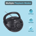 Laser Portable Music Player, Home CD Boombox AM/FM Radio Stereo Speakers