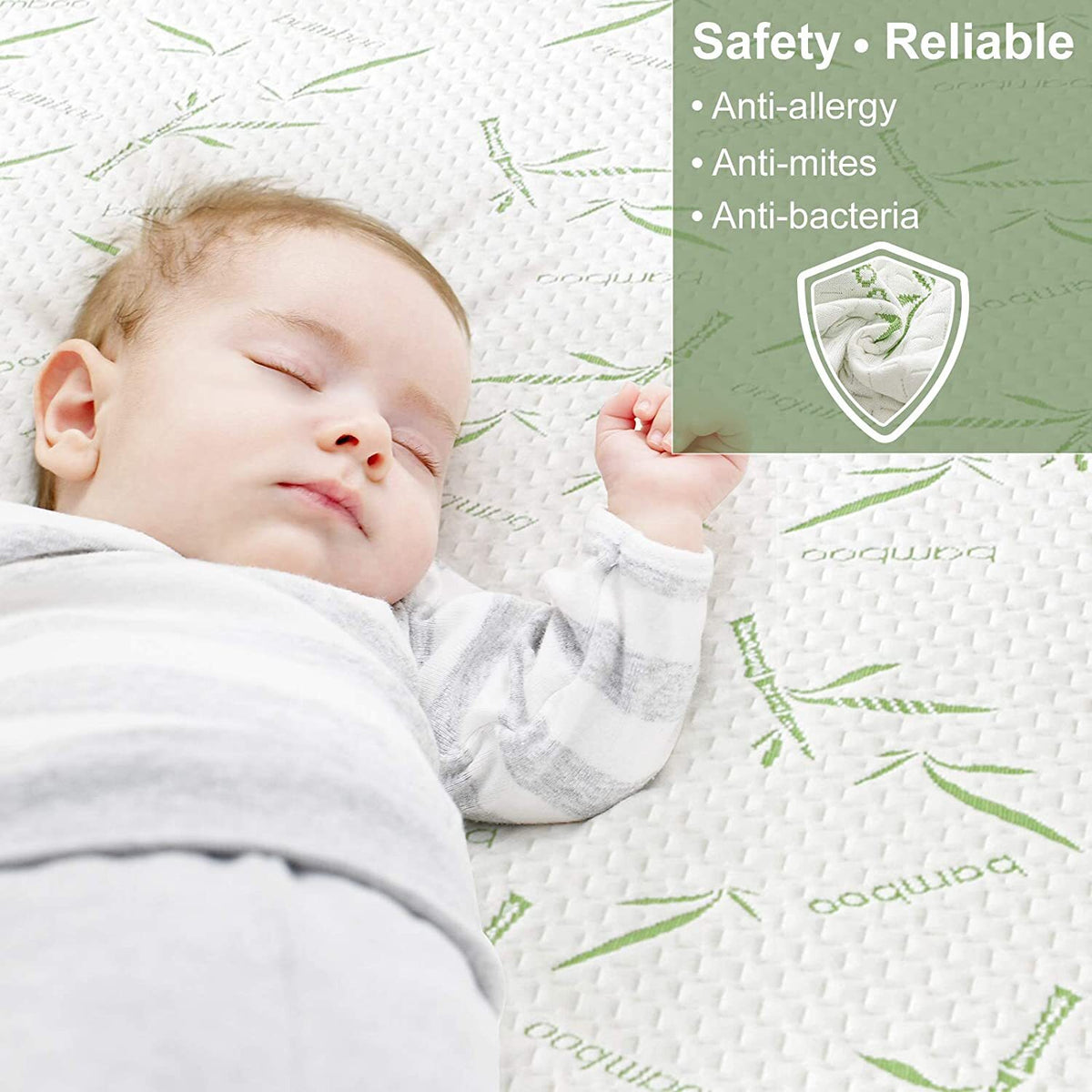 Bamboo Waterproof Mattress Protector - QUEEN - Washable Breathable Matress Cover, Dust Mite prevention , Fully Fitted Skirt