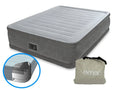 Intex Queen Inflatable Airbed Blow Up Mattress Mat 46cm with Built-in Pump, Camping Airbed Mat