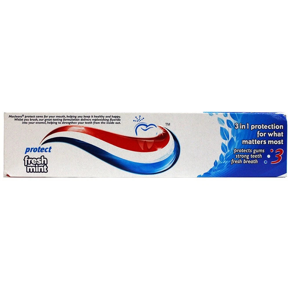 12 Pack Macleans Toothpaste Mint Tooth Paste Protect Fresh Mouth Cleaner Hygiene Wash, Oral Care