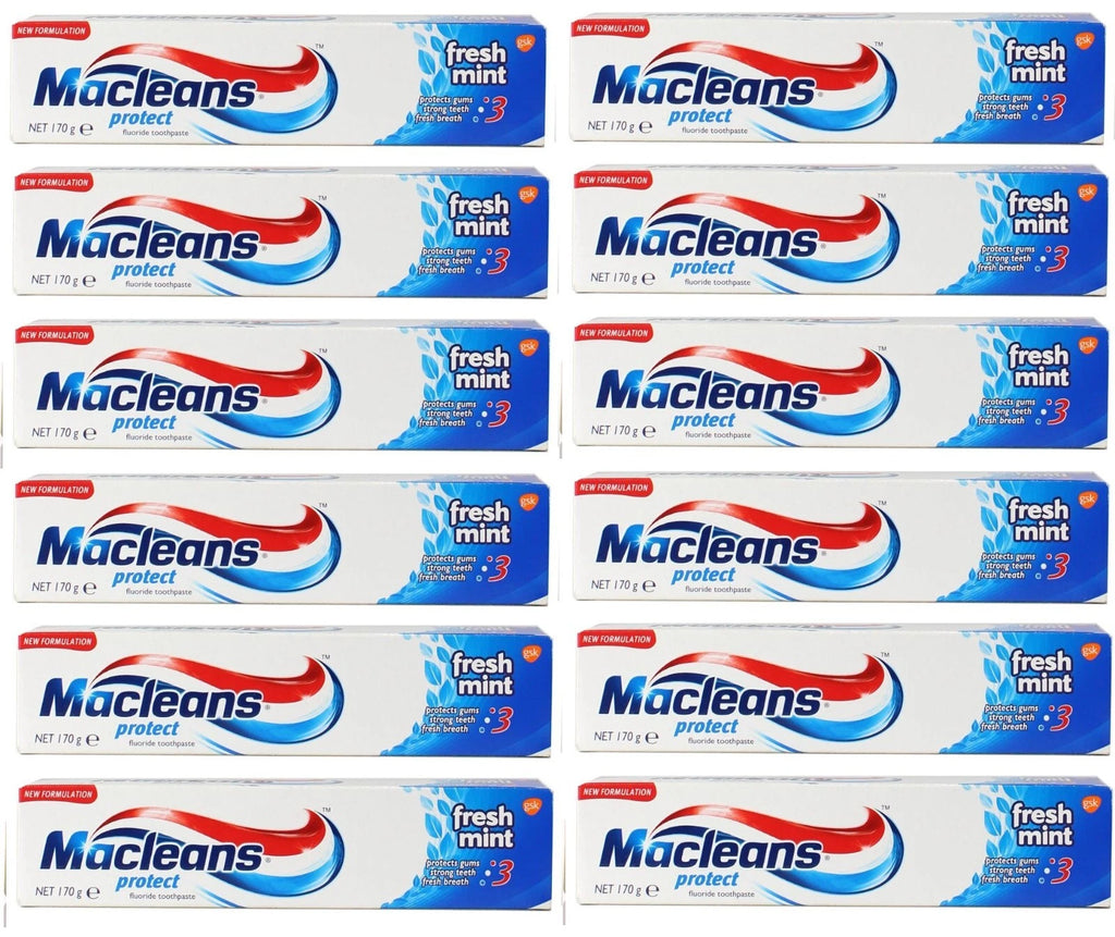 12 Pack Macleans Toothpaste Mint Tooth Paste Protect Fresh Mouth Cleaner Hygiene Wash, Oral Care