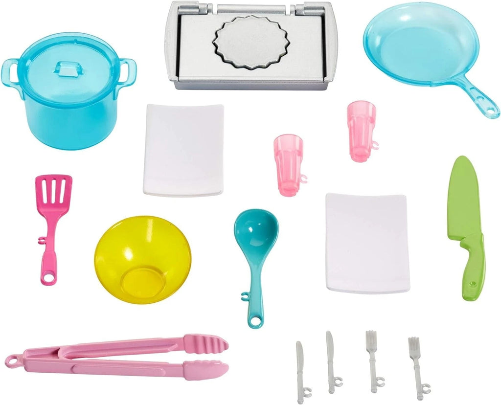 Barbie Kitchen Playset with Doll Pretend Restaurant Preschool Accessories