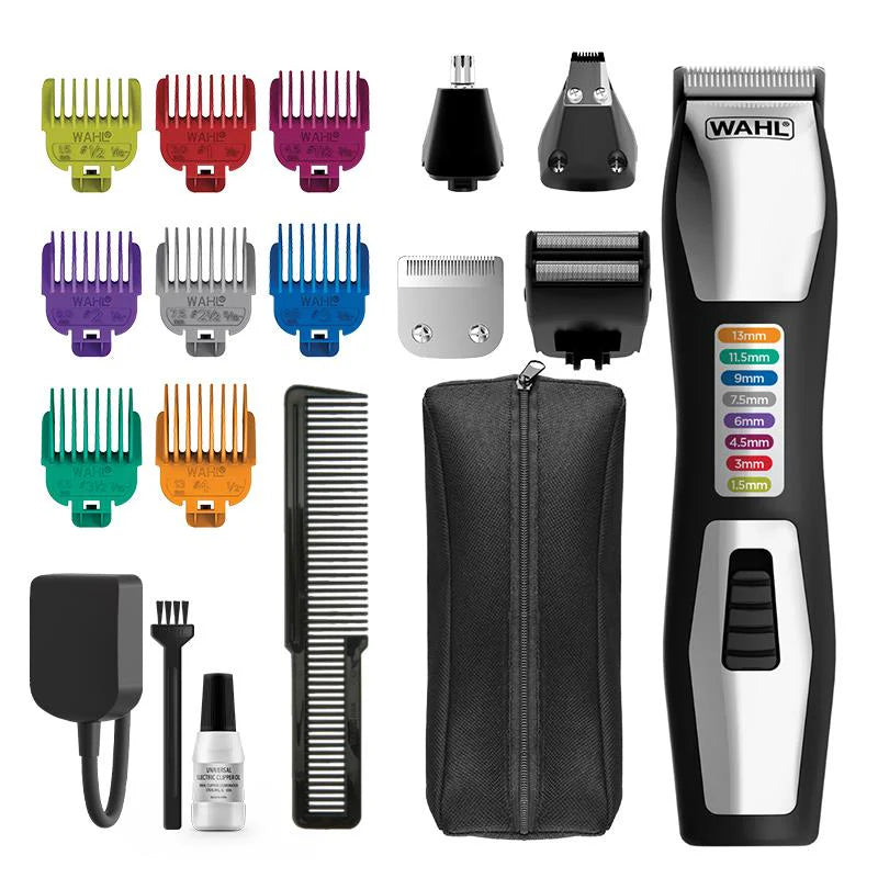 Wahl Cordless Beard Men's Mustache  Stubble Trimmer Rechargeable Clipper Shaver Razor 1.5-13mm