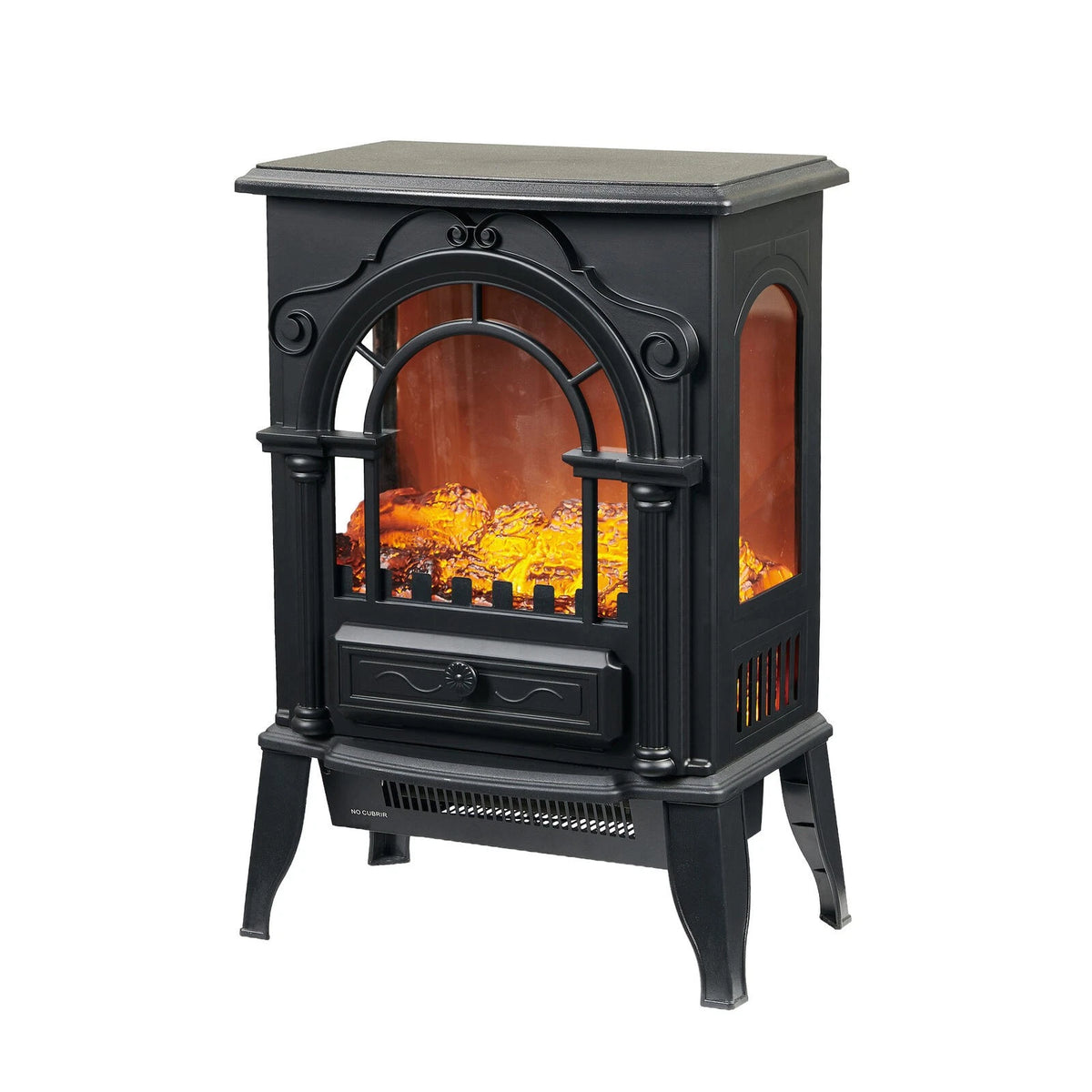 Electric Fireplace Heater Dual Heat Flame Ambience Fire Place Bedroom Lounge 1000W-2000W