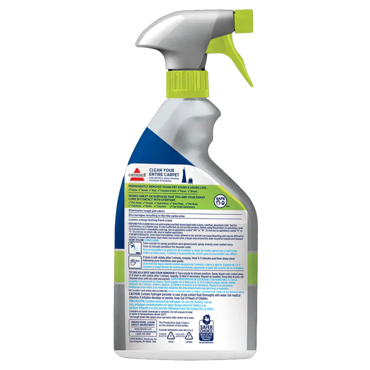 Bissell Tough Stain Odour Remover 650ml Liquid Carpet Rug Upholstery Stain Removing Solution, Pet Children Safe