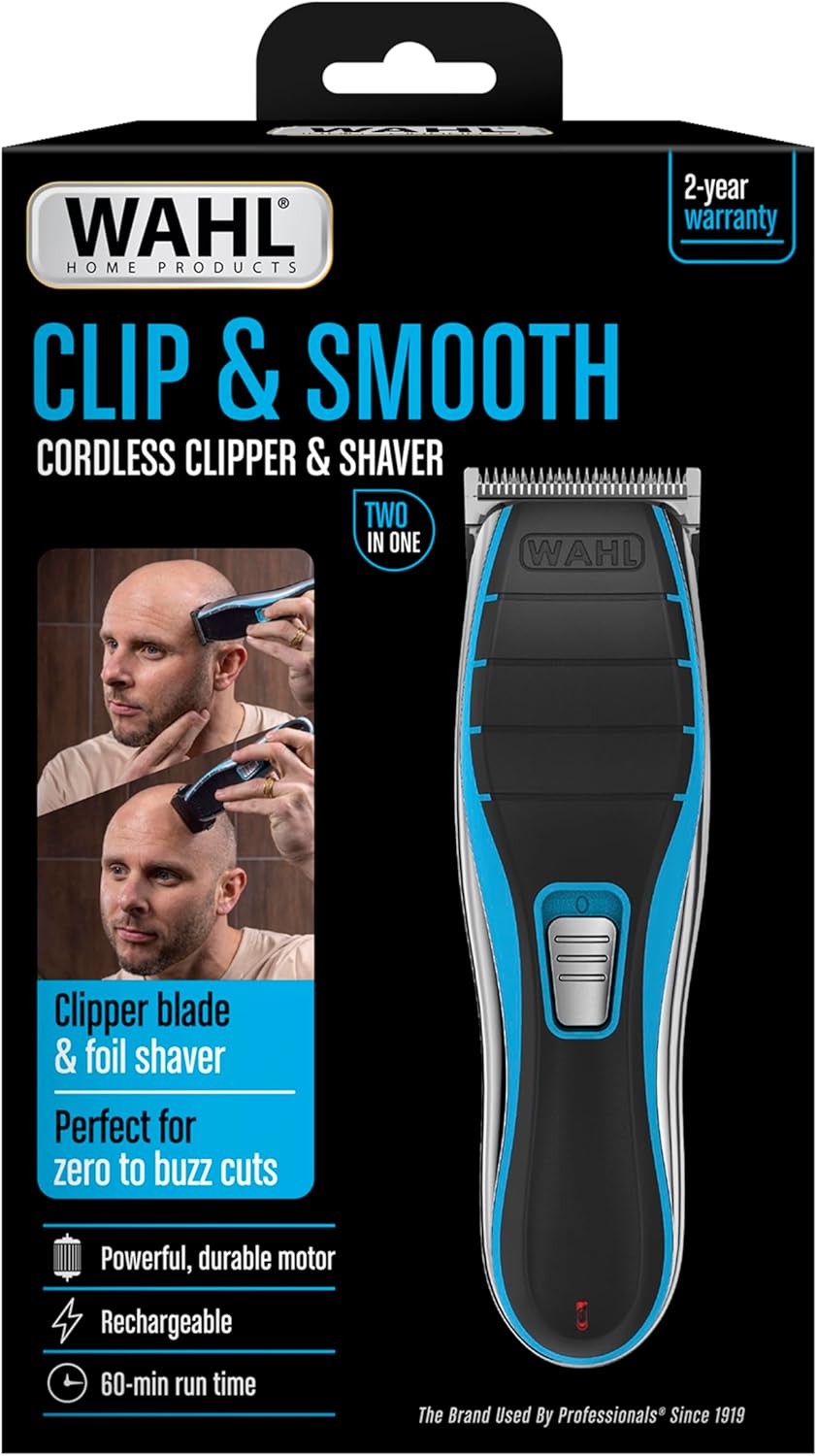 Wahl Cordless Hair Clipper Men's Home Barber DIY Haircut Haircutting Set 15 PC