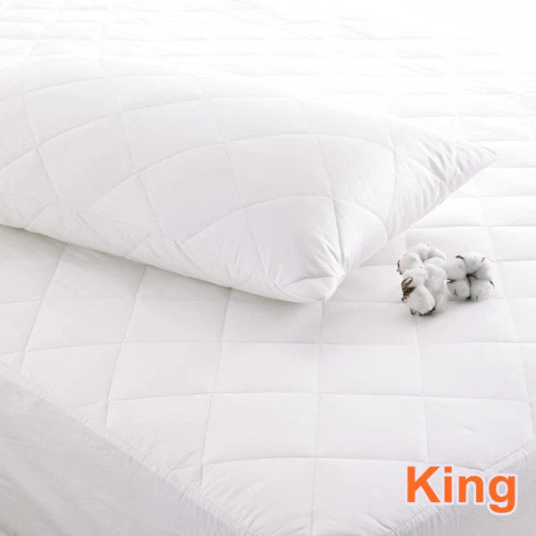 King Sized Quilted Fully Fitted Cotton Fitted Mattress Protector Topper Hypoallerhenic Bedding