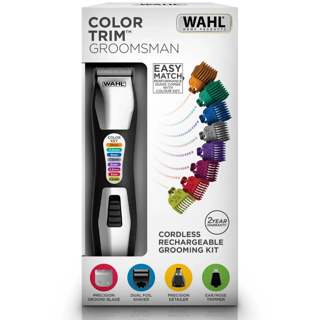 Wahl Cordless Beard Men's Mustache  Stubble Trimmer Rechargeable Clipper Shaver Razor 1.5-13mm