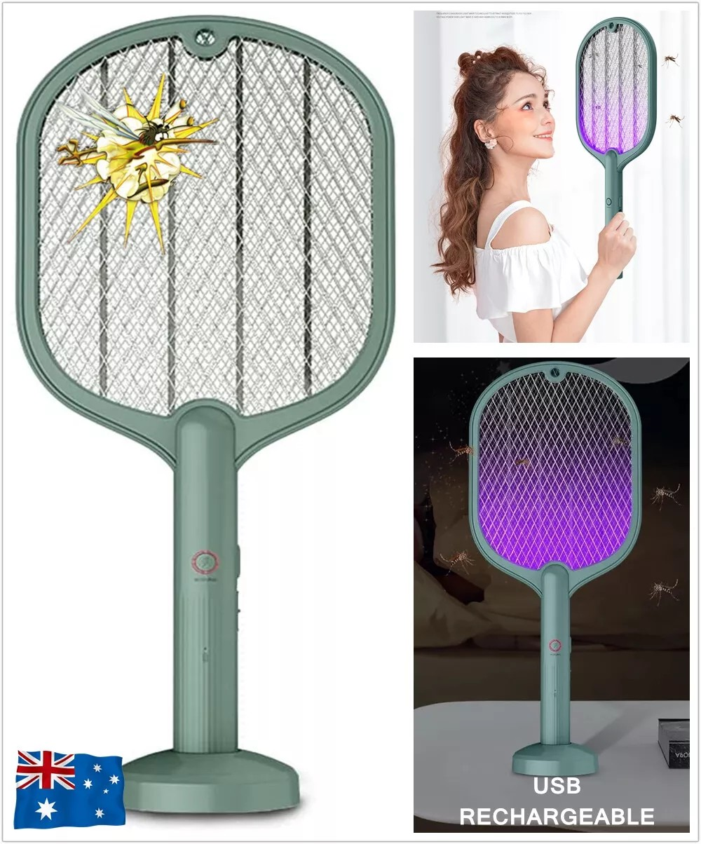 Electric USB Rechargable Racket Fly Swatter | Mosquito Insect Killer | UV Bug Zapper  | mosquito killer| flies, mosquitoes, gnat and other flying pest