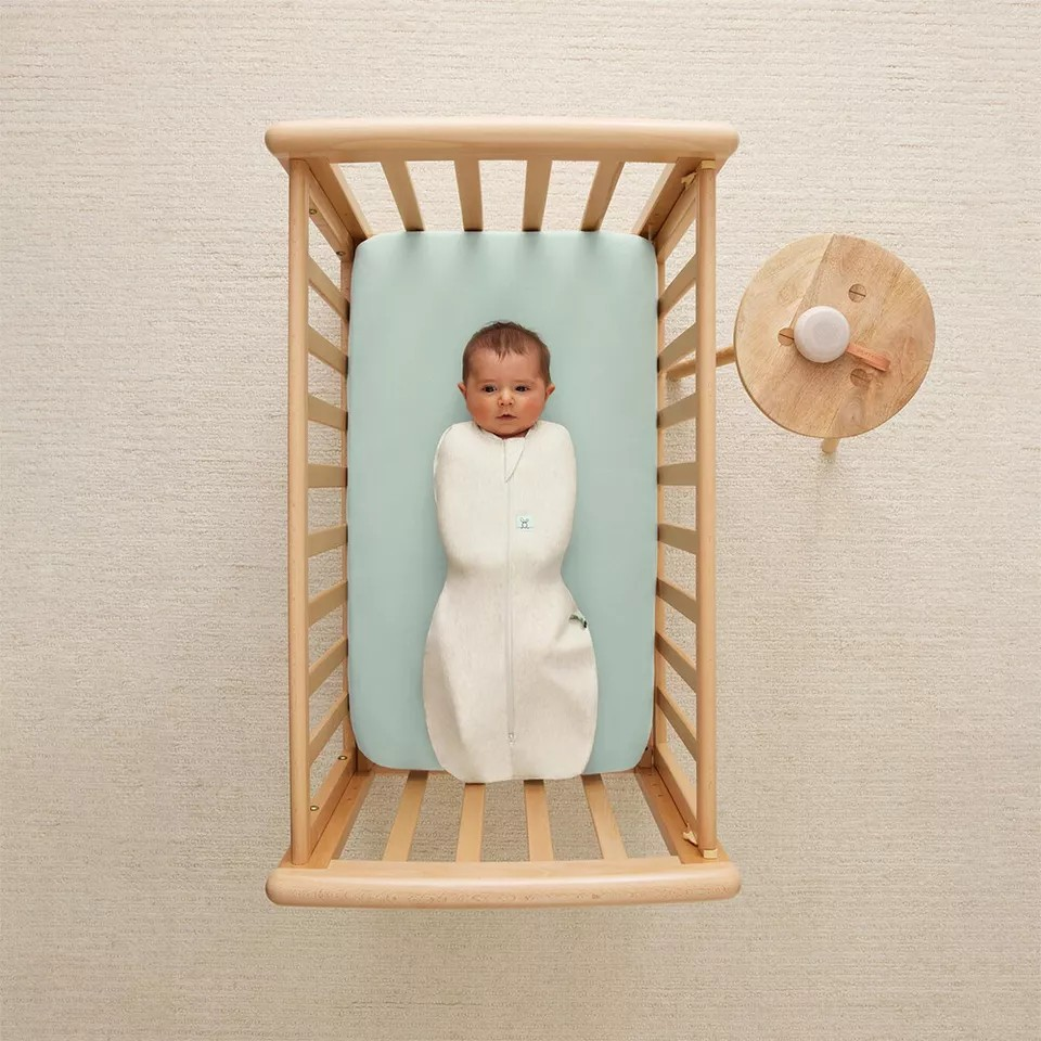 Ergopouch baby/Infant Cocoon Swaddle Bag | Tog 0.2 Size 3-6 Months | Oatmeal Marle