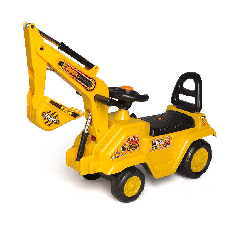 Kids Ride On Excavator Sandpit Toys | Ride-On Toddler Car Digger Bulldozer Pretend Play