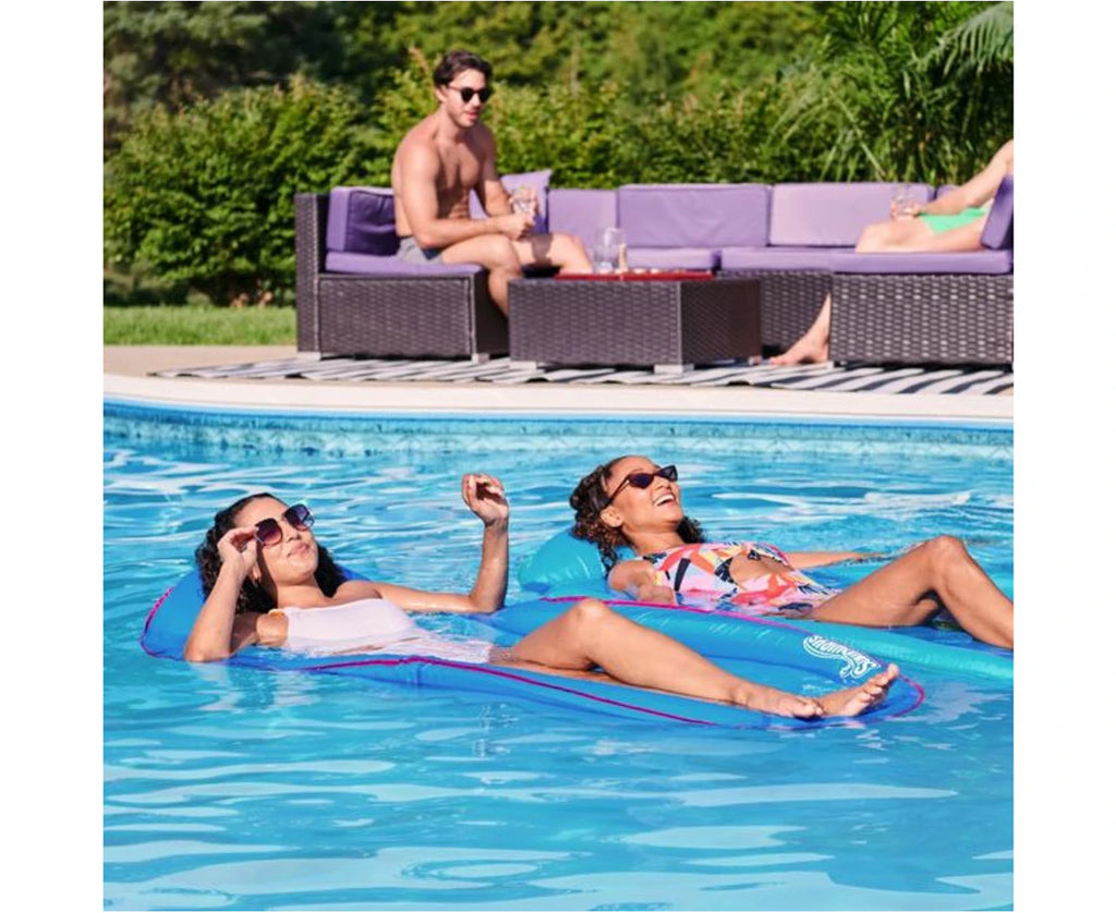 Swimways Floating Pool Lounger | Floating Inflatable Raft | Swimming Pool, Beach, Lake Float Hamock Lounge Chair