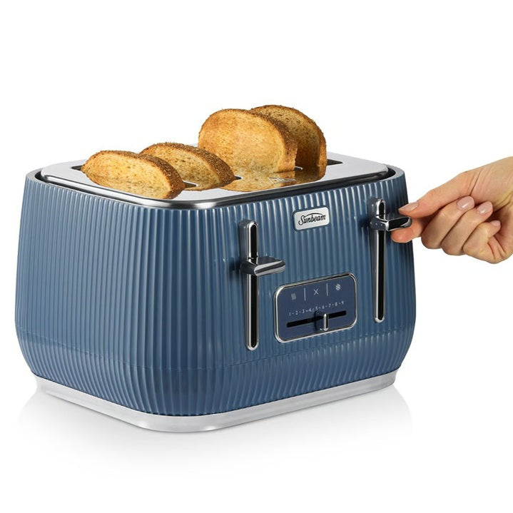 Sunbeam Elegant 4 Slice Toaster | 9 Browning Settings | Bread Browning Machine Toasting