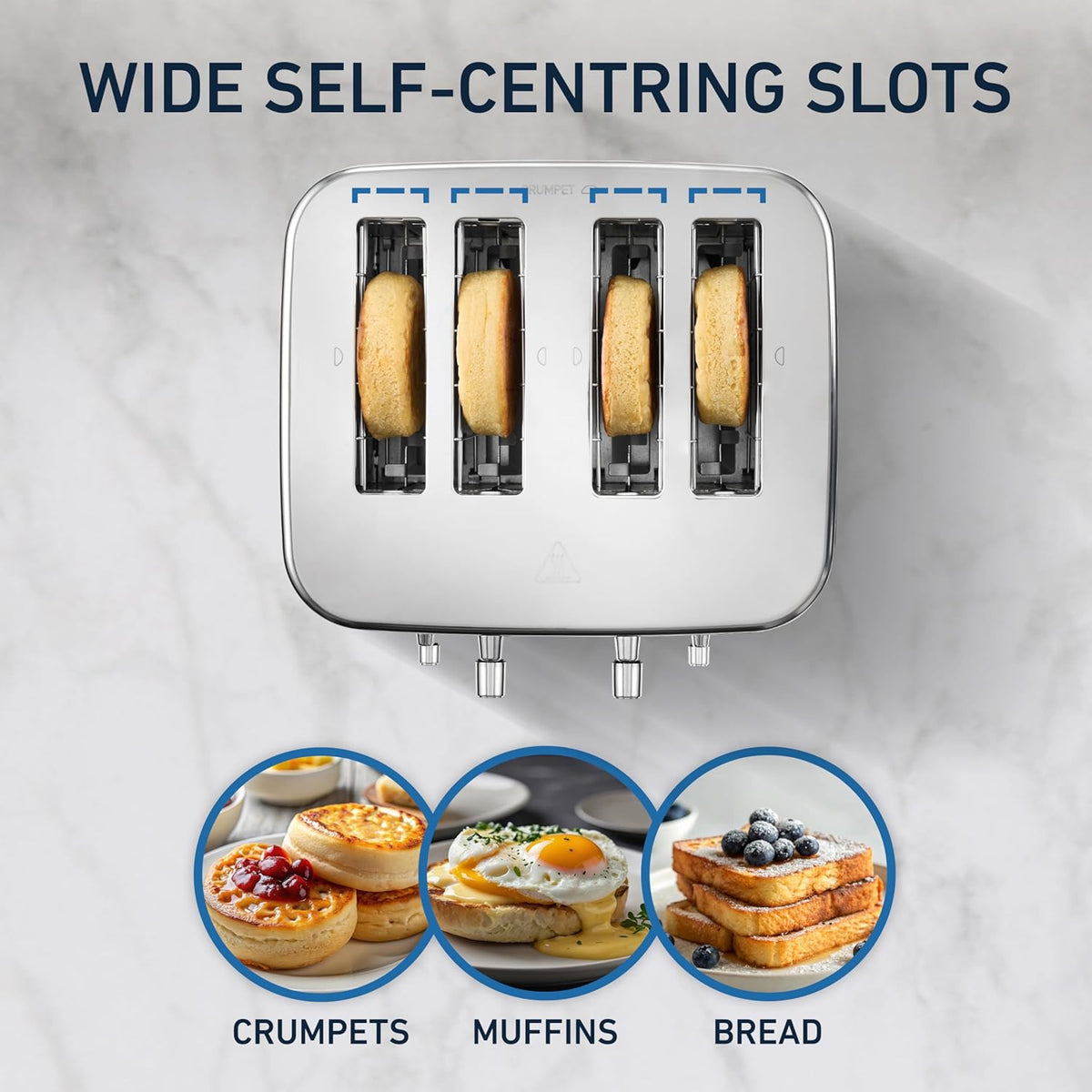 Vintage 4 Slice Toaster Electric Browning Levels Crumpets Bagels Toasting High Lift Lever Crumb Bread