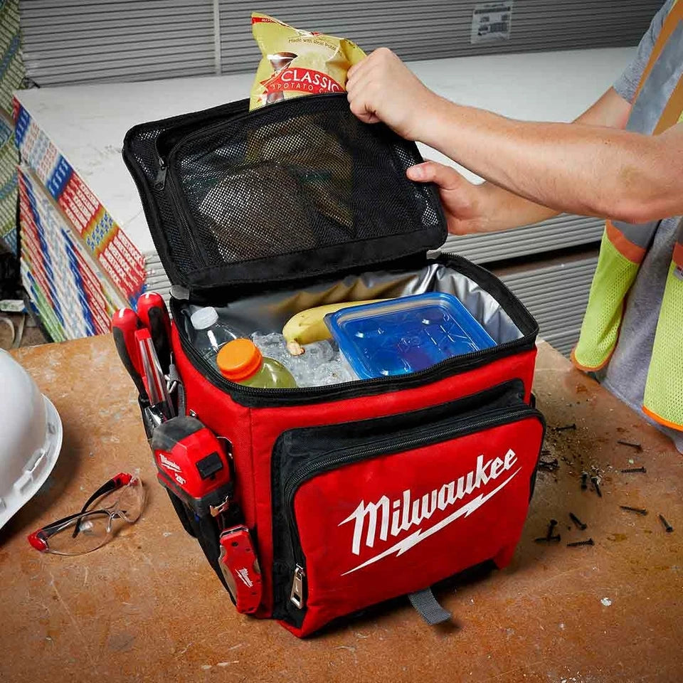 Milwaukee Jobsite Cooler Bag Leak-Proof Portable Insulated Work Site Lunch Ice Food Drinks Storage Chiller Bag