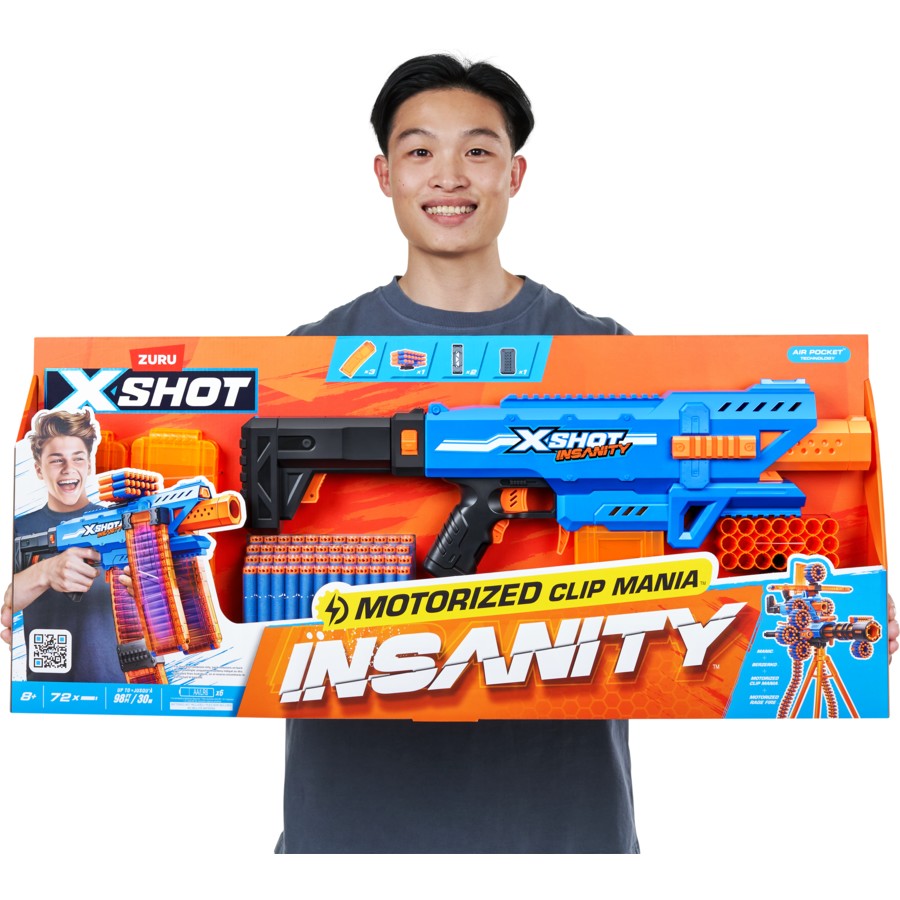 Zuru Kids Toy Blaster Shooting Gun Game with 72 Foam Darts, Childrens Motorised Blaster Toy