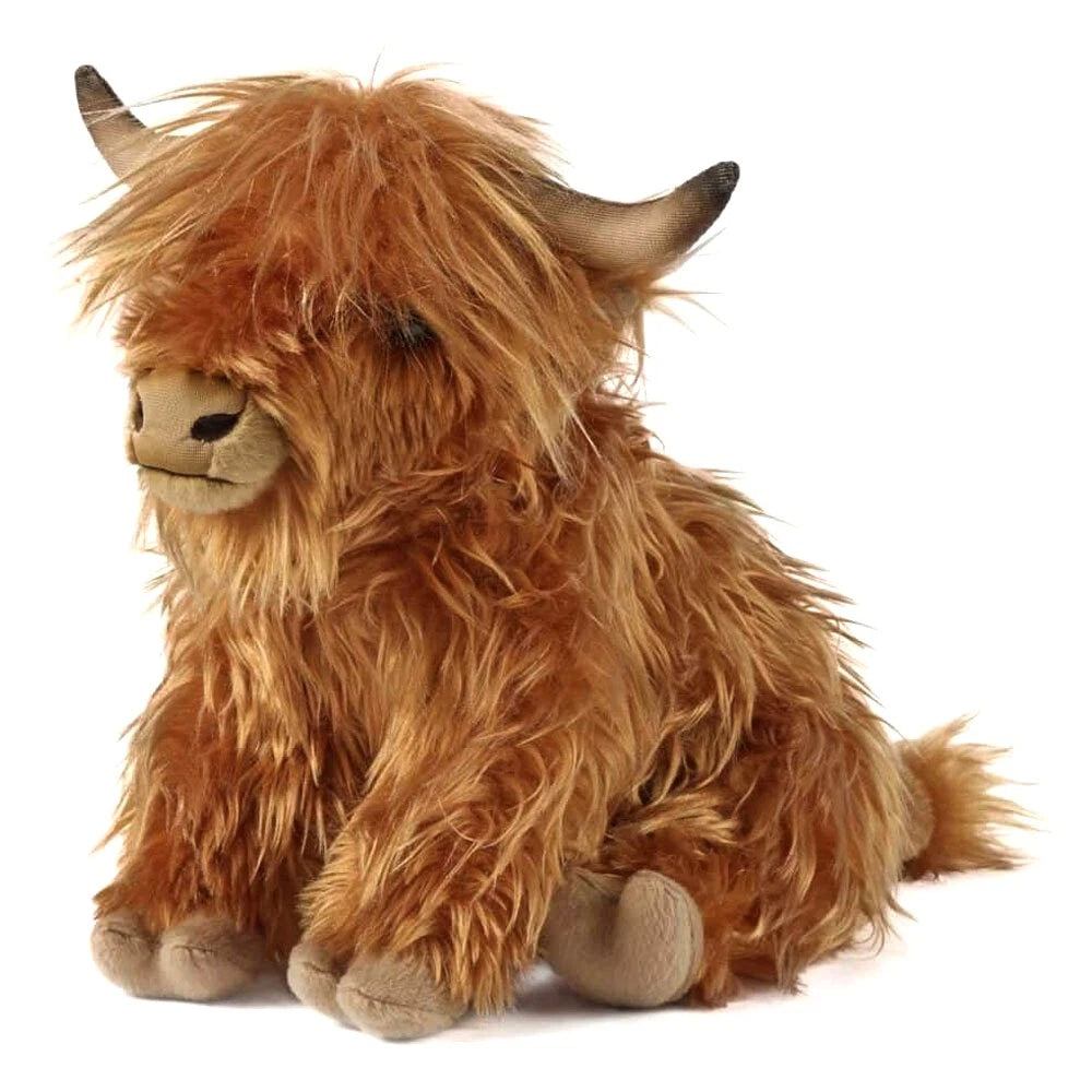 Kids 24cm Stuffed Plush Toy Animals, Highland Cow Cute Huggable Doll Soft