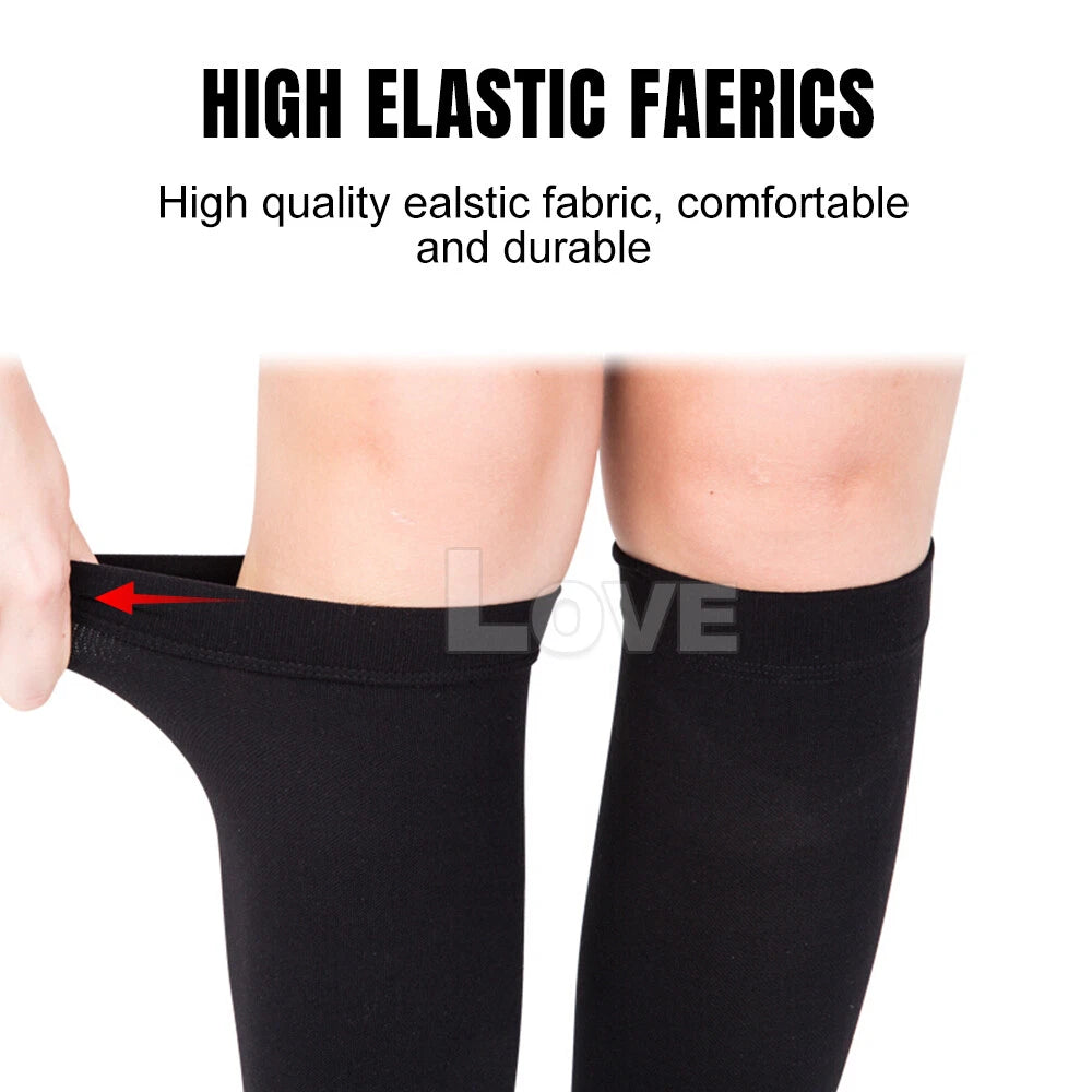 2 Pack Compression Socks Leg Calf Foot Support Sleeve Relieve Varicose Veins Stockings
