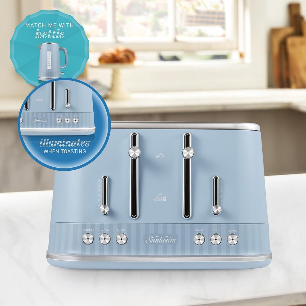 Vintage 4 Slice Toaster Electric Browning Levels Crumpets Bagels Toasting High Lift Lever Crumb Bread