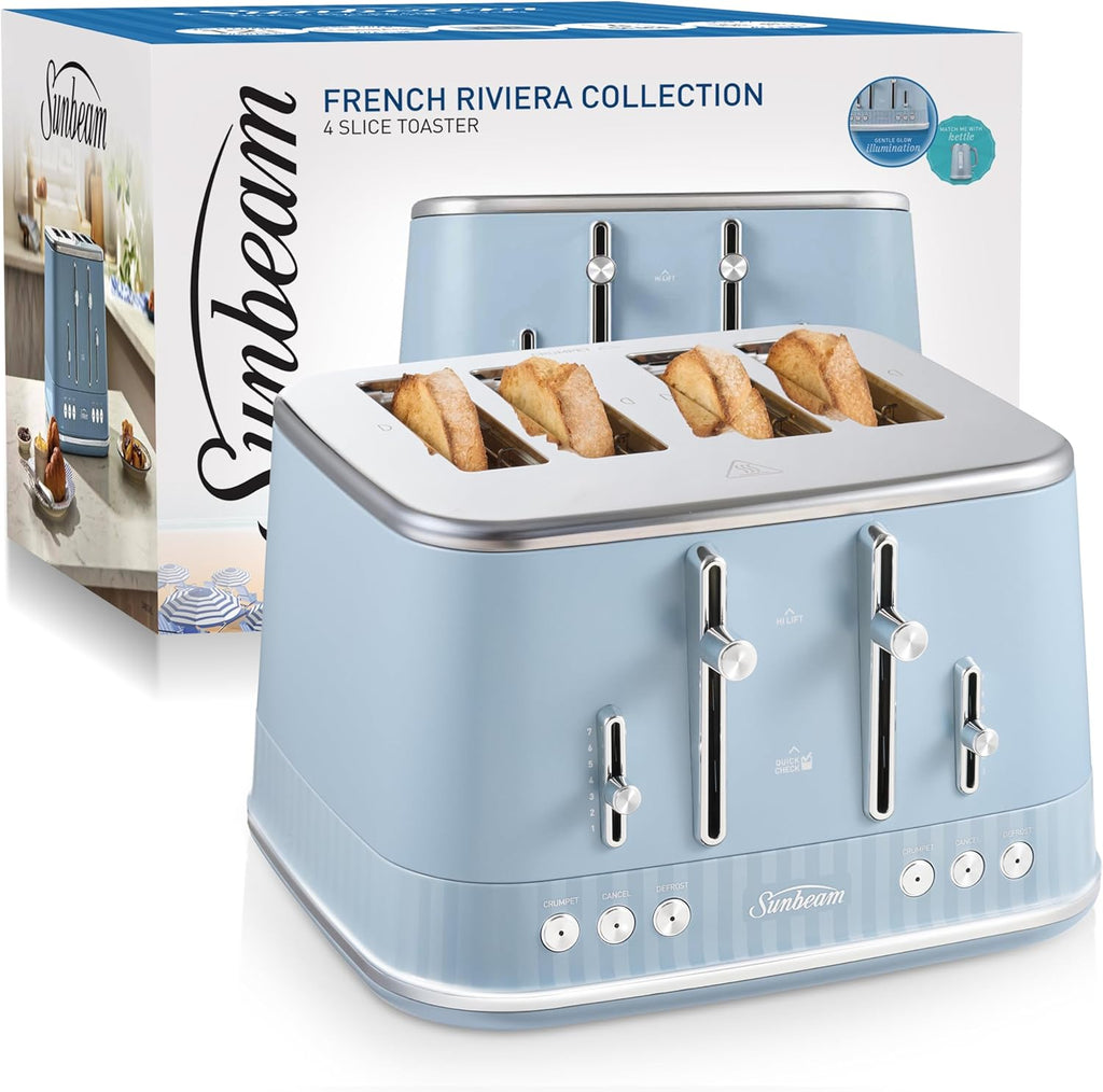 Vintage 4 Slice Toaster Electric Browning Levels Crumpets Bagels Toasting High Lift Lever Crumb Bread