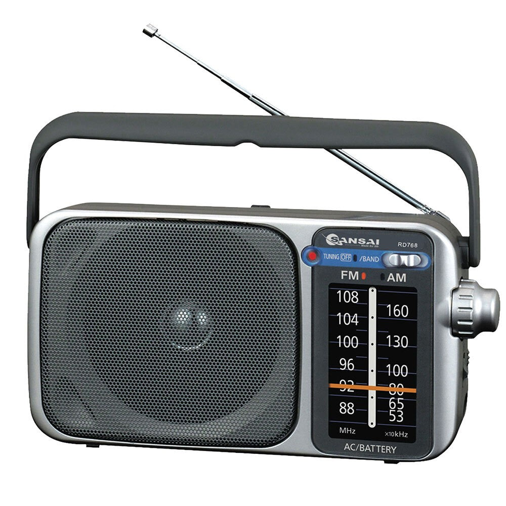 Portable AM/FM Radio Home Music Player Speaker/Earphones Plug Jack