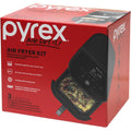 Pyrex Air Fryer Glass Baking Set | 3 Piece Set Bakeware Baking Dish Cooking Glassware | Includes Silicone Grip Pad