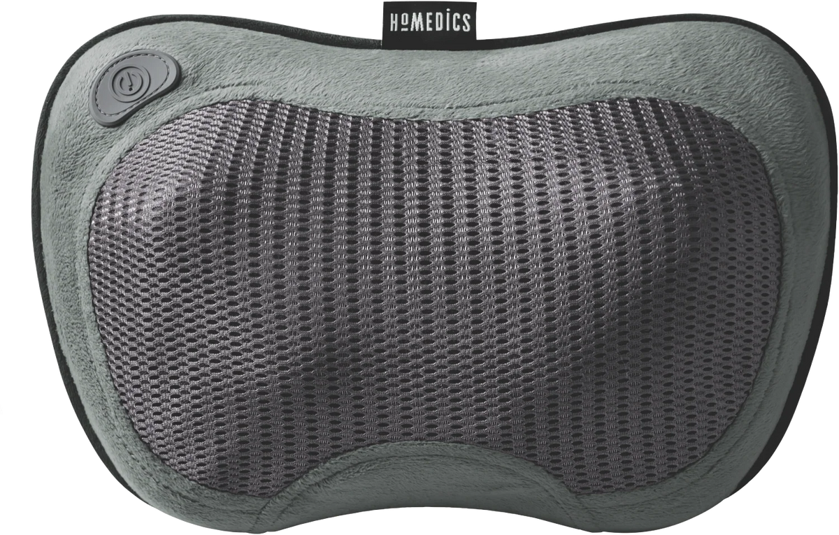 Homedics Portable Soothing Cordless Shiatsu Massager Deep-Kneading Sore Muscles Heating Function Vibration Massage