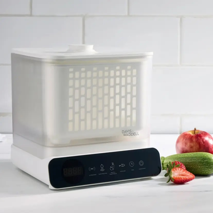 Davis & Waddell Food Purifier Ultrasonic Cleaner 4L White | Removes dirt, pesticides and germs from fruit, vegetables, meat and more