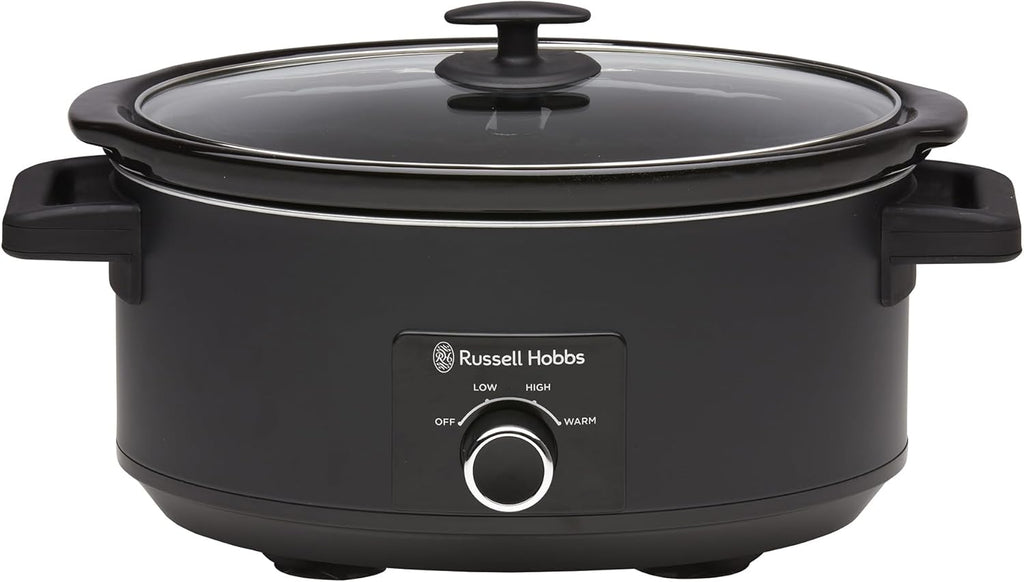 Russell Hobbs 7L Slow Cooker | Curry Stew Family Meal Maker 3 Heat w/ Removable Ceramic Pot