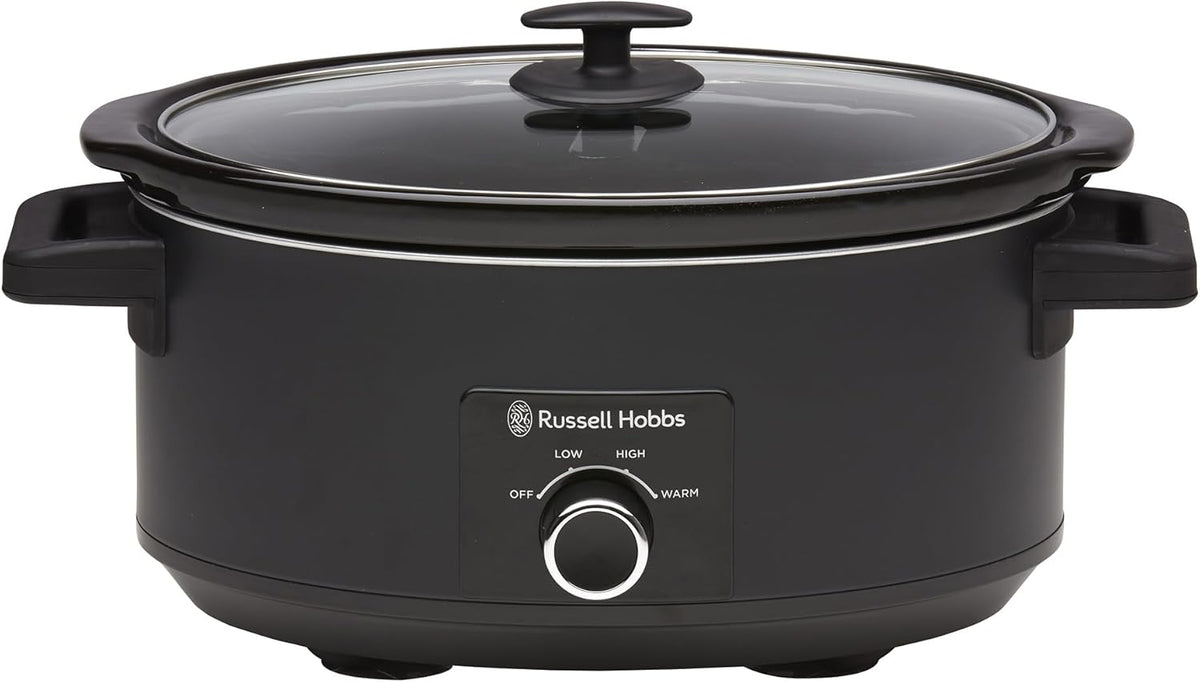 Russell Hobbs 7L Slow Cooker | Curry Stew Family Meal Maker 3 Heat w/ Removable Ceramic Pot