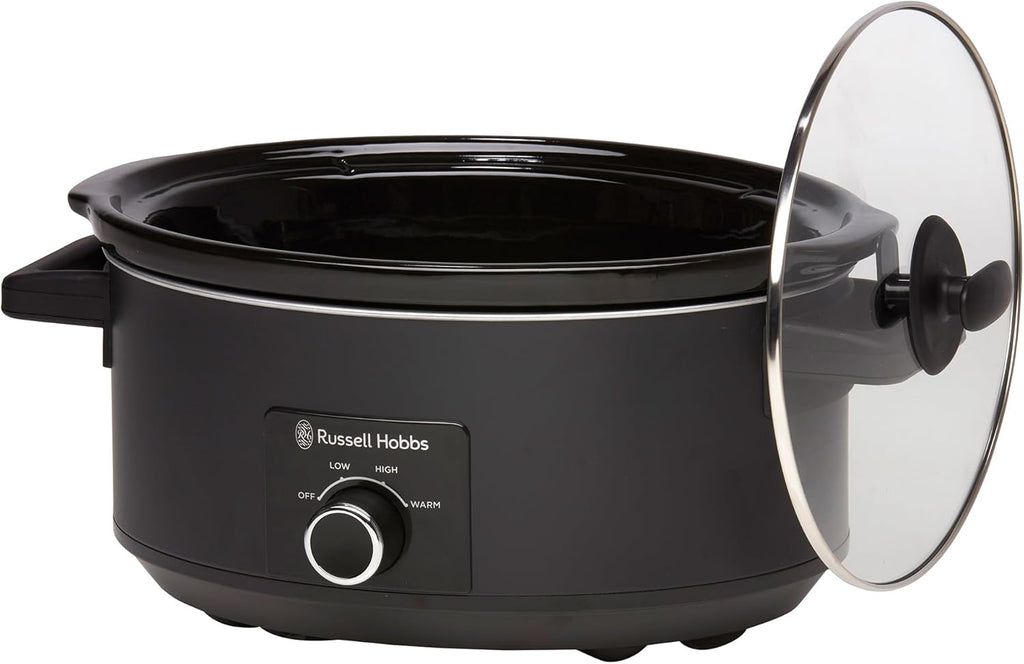 Russell Hobbs 7L Slow Cooker | Curry Stew Family Meal Maker 3 Heat w/ Removable Ceramic Pot
