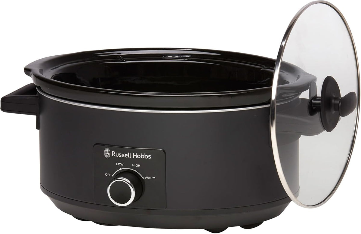 Russell Hobbs 7L Slow Cooker | Curry Stew Family Meal Maker 3 Heat w/ Removable Ceramic Pot