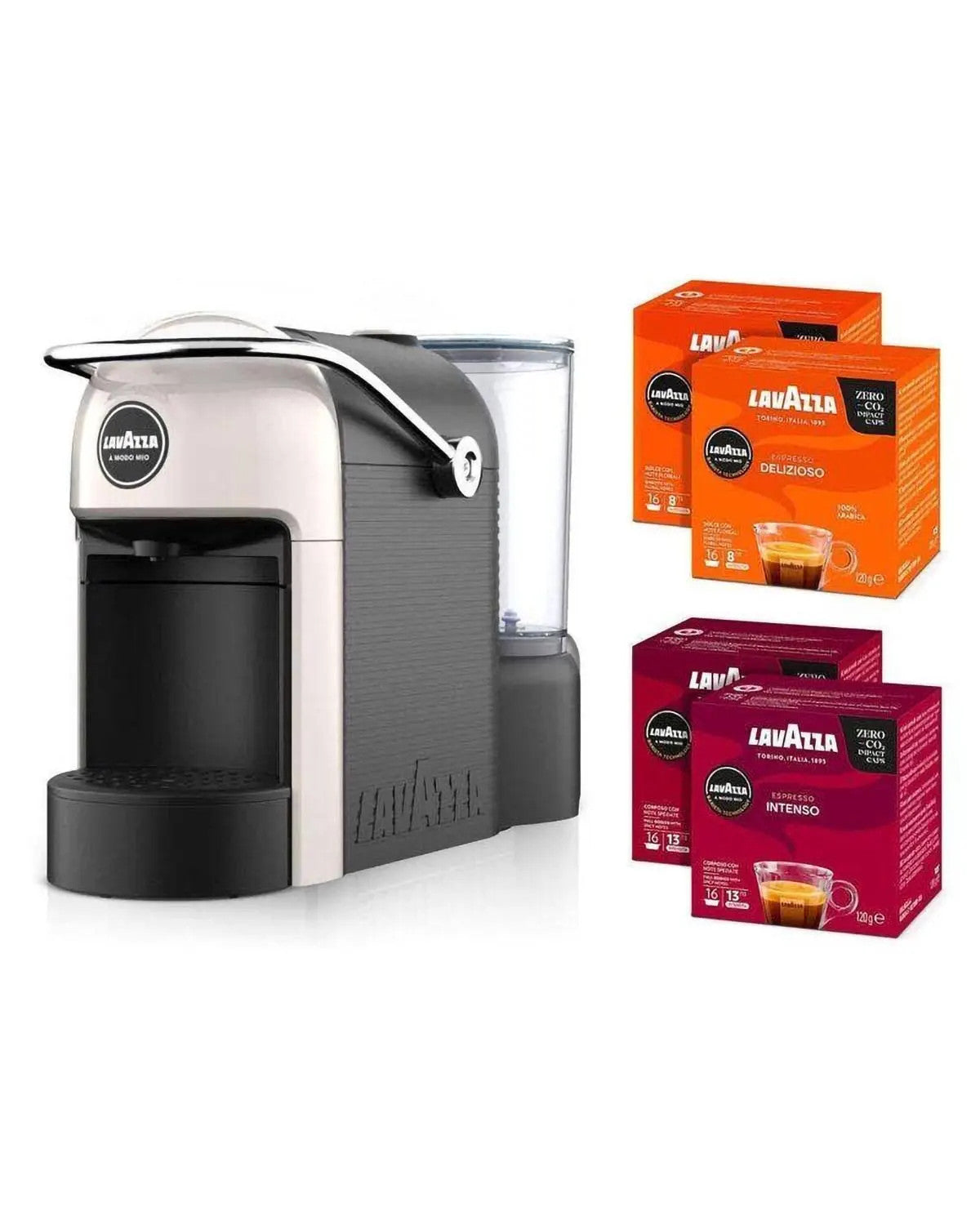 Lavazza Espresso Cappuccino Maker | Pod Capsule Coffee Machine | Electric Automatic Kitchen Appliance with 64 Pods