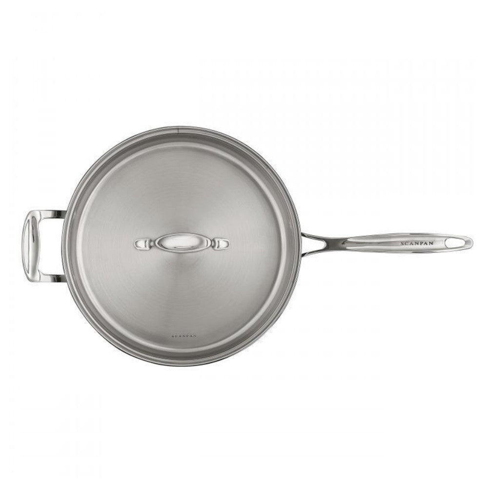 Scanpan 28cm Saute Pan with Glass Lid, Stainless Steel Oven Safe Cookware