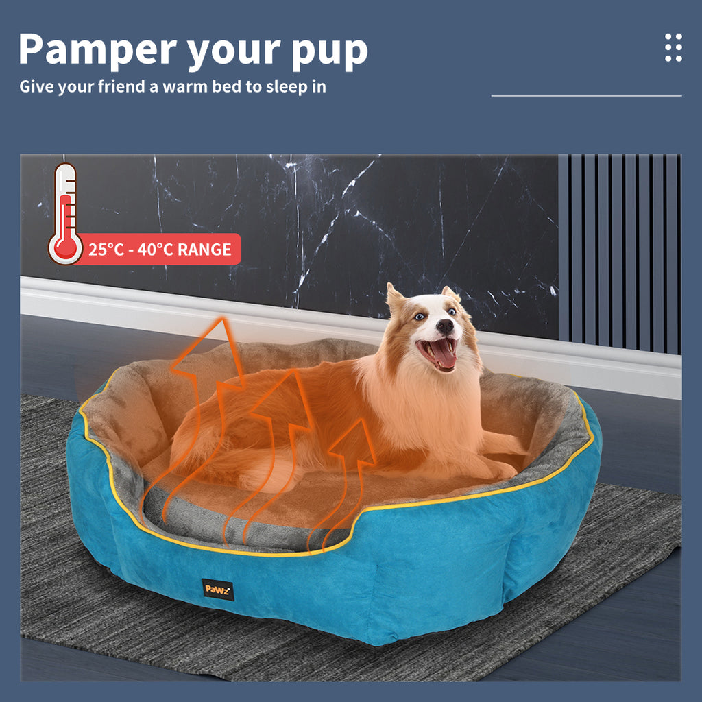Electric Heated Pet Dog Bed Dog, Large 90x70cm Warming Mat Pad Removable Cover Washable