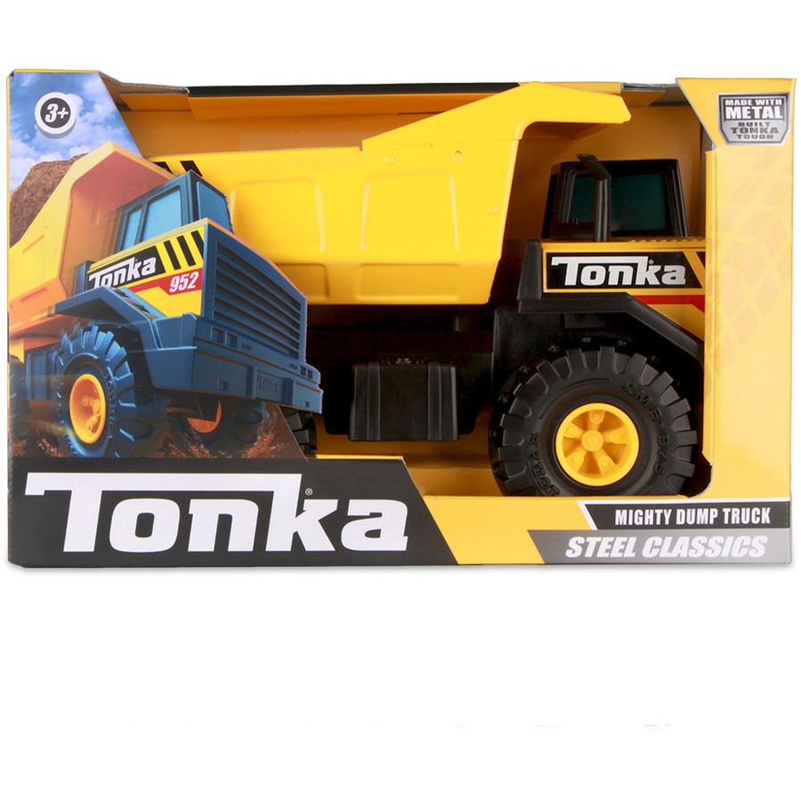 TONKA Excavator Metal Front Loader Kids Sand pit Digger Construction Vehicle Toy, Christmas Birthday Gift