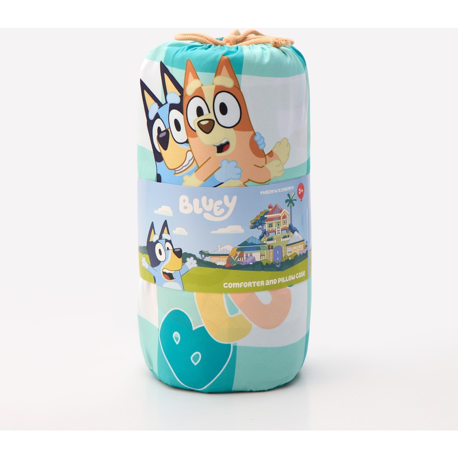 Bluey Kids Comforter Bedding and Pillowcase Set, Colourful Bluey Bingo Bedroom Decor - Single - Gift Birthday Christmas